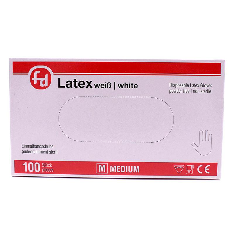 Puderfreie Latex Handschuhe Gr. M 100 St.