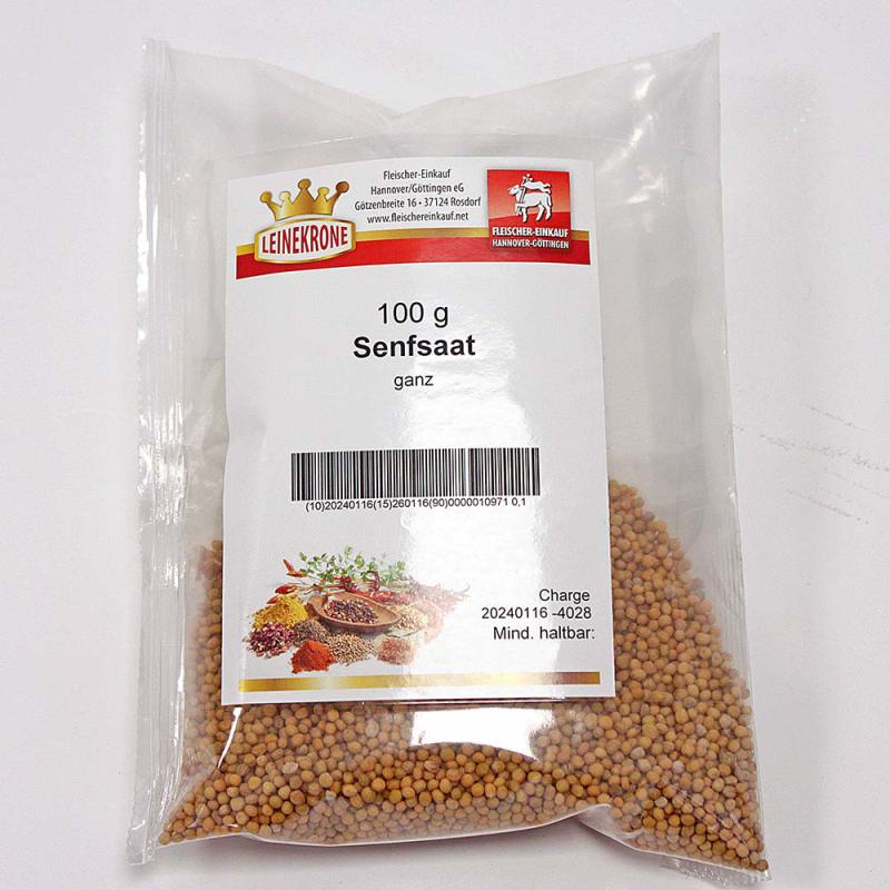 Senfsaat verpackt 100 g