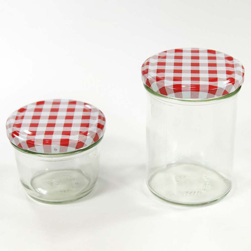 Glas mit Deckel