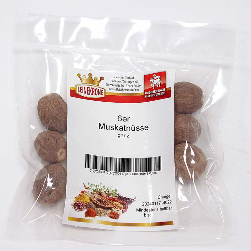Muskatnuss verpackt